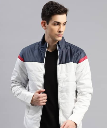 Men Green Solid Zippered Full-Zip Slim Fit Bomber Jacket
